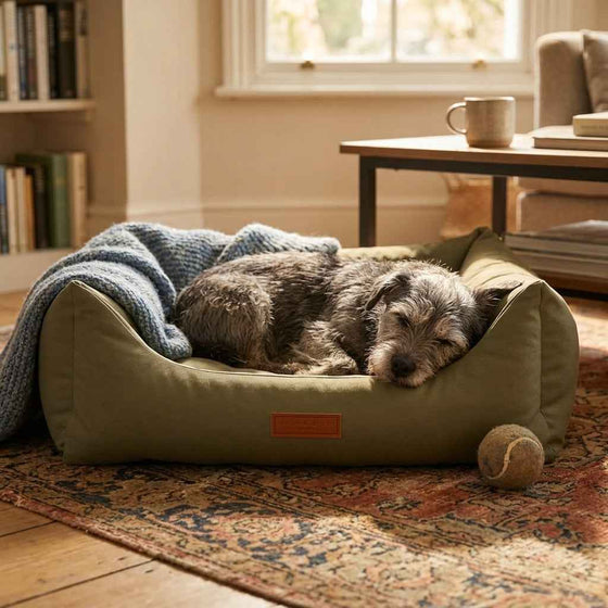 Waterproof high sided nest dog bed in wipe clean coated fabric - PawLunova Crummock