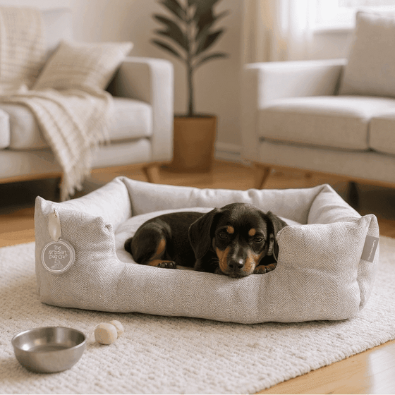 Crummock Herringbone Nest Dog Bed - Pawlunova