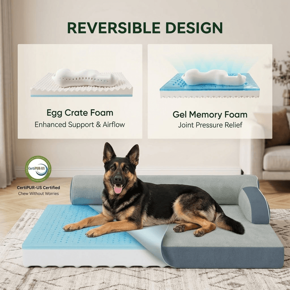 Ennerdale Gel Memory Foam Orthopaedic Dog Bed - PawLunova