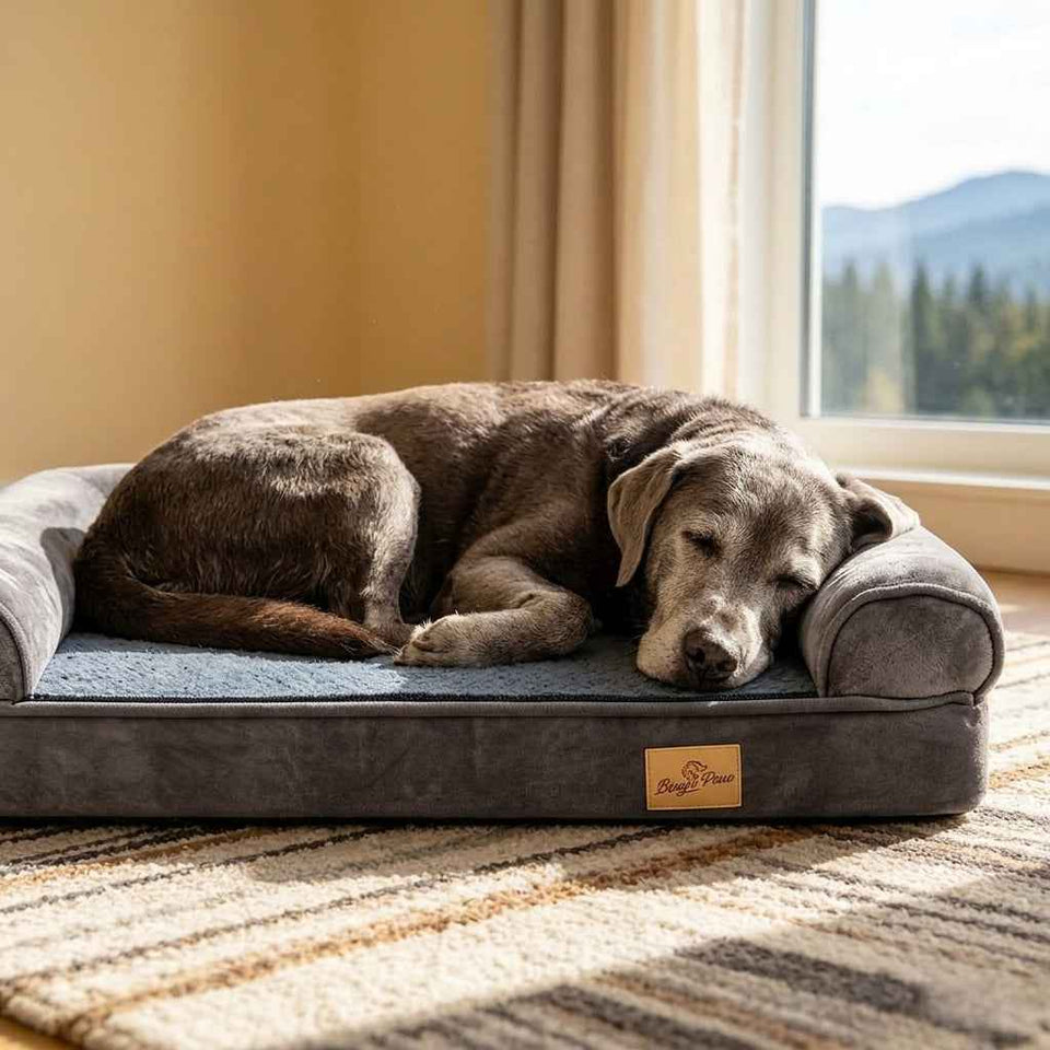 Grasmere Memory Foam Bolster Dog Sofa - Pawlunova