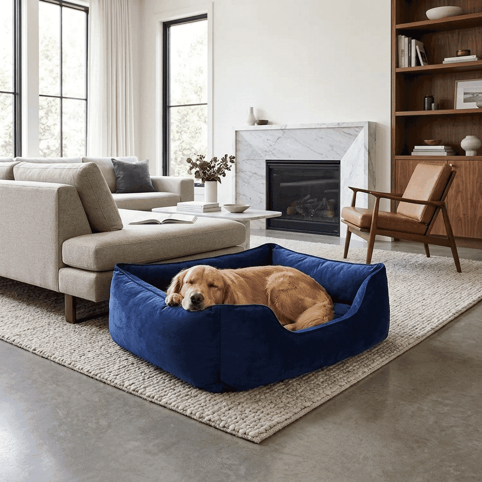 Harewood Velvet Nest Dog Bed - Pawlunova