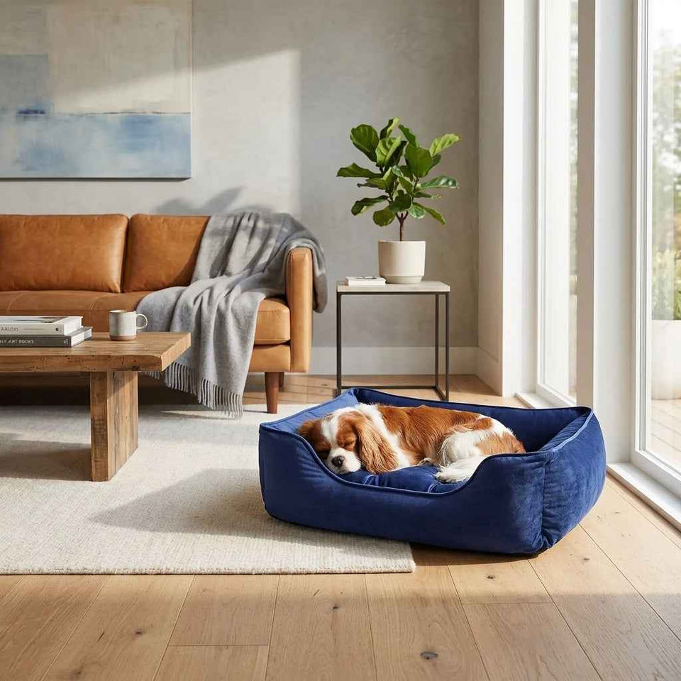 Harewood Velvet Nest Dog Bed - Pawlunova