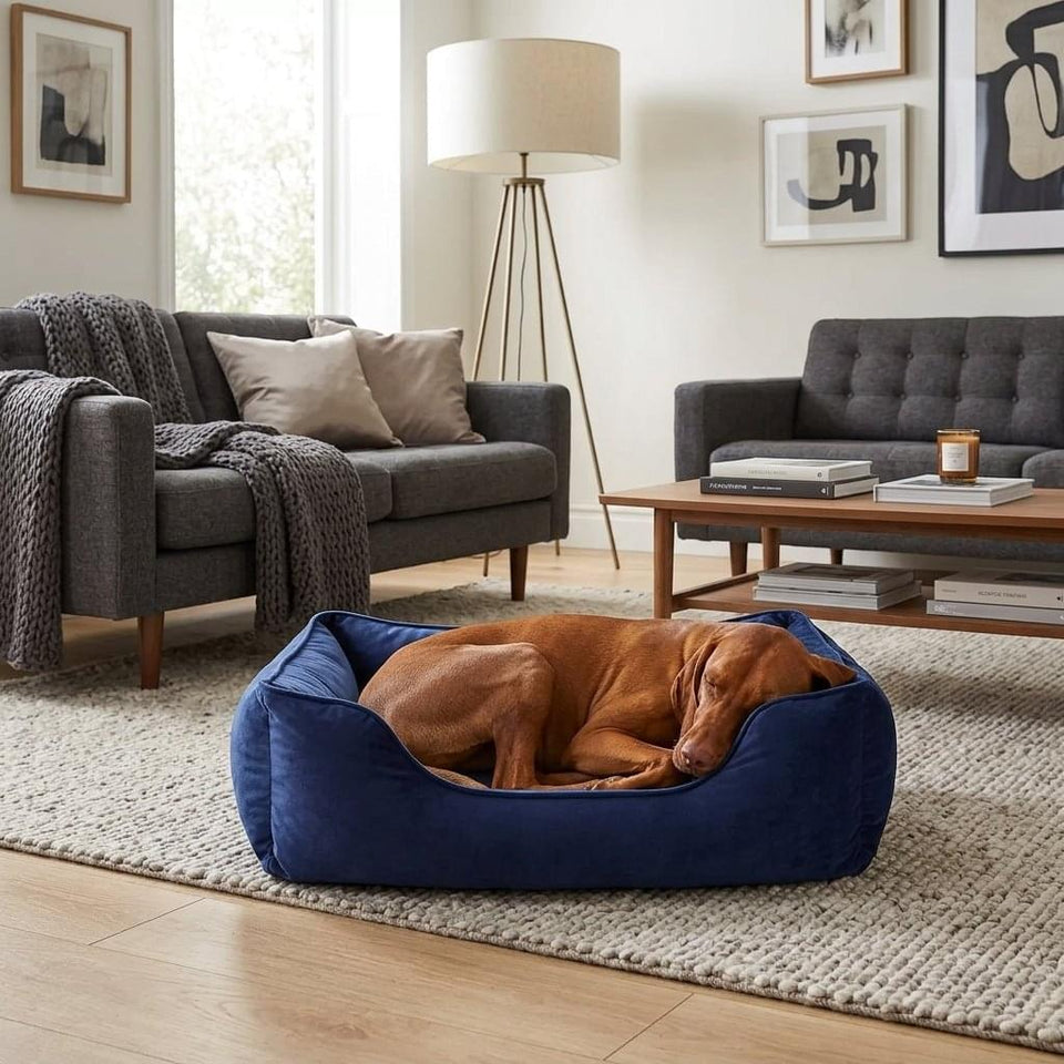 Harewood Velvet Nest Dog Bed - Pawlunova