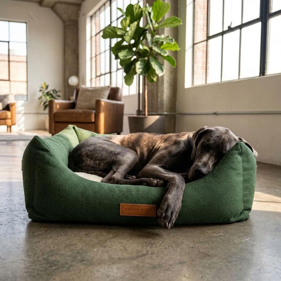Loweswater Stonewashed Bolster Dog Bed - Pawlunova
