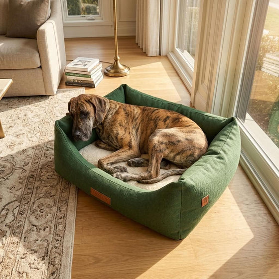 Loweswater Stonewashed Bolster Dog Bed - Pawlunova