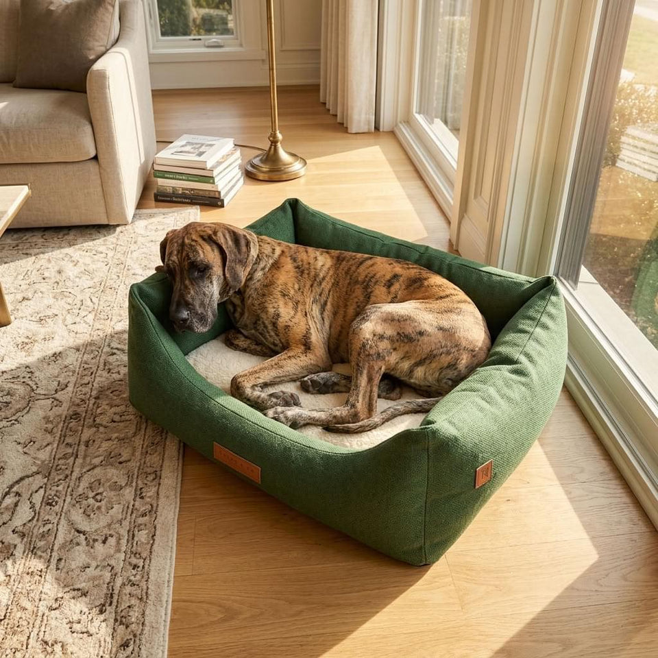 Loweswater Stonewashed Bolster Dog Bed - Pawlunova