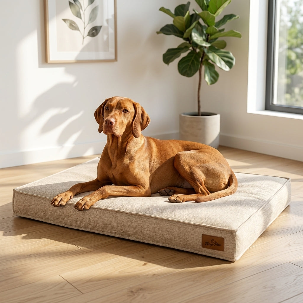 The Balmoral Orthopaedic Crate Mattress — Natural Linen, Hard-Wearing
