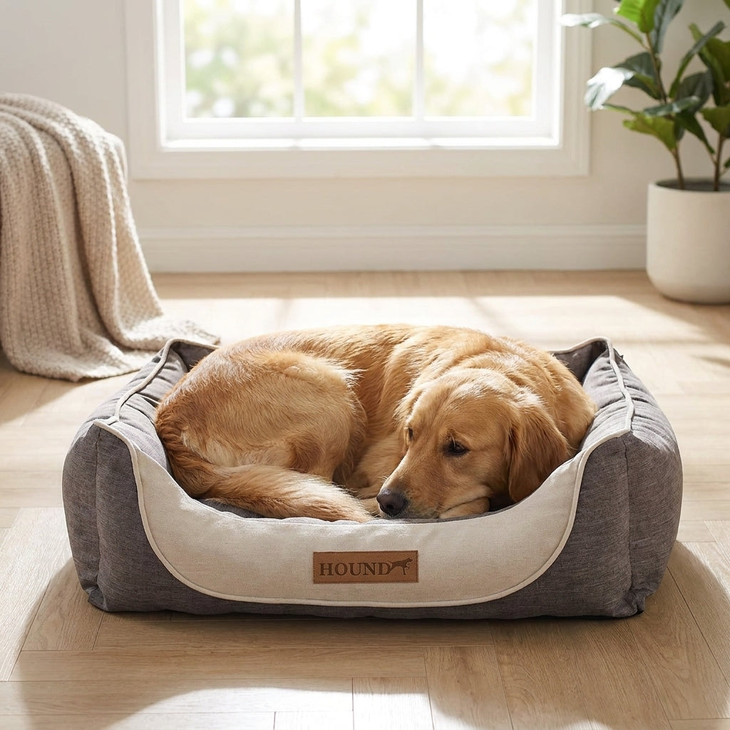 Hound Vintage Dog Bed Brown