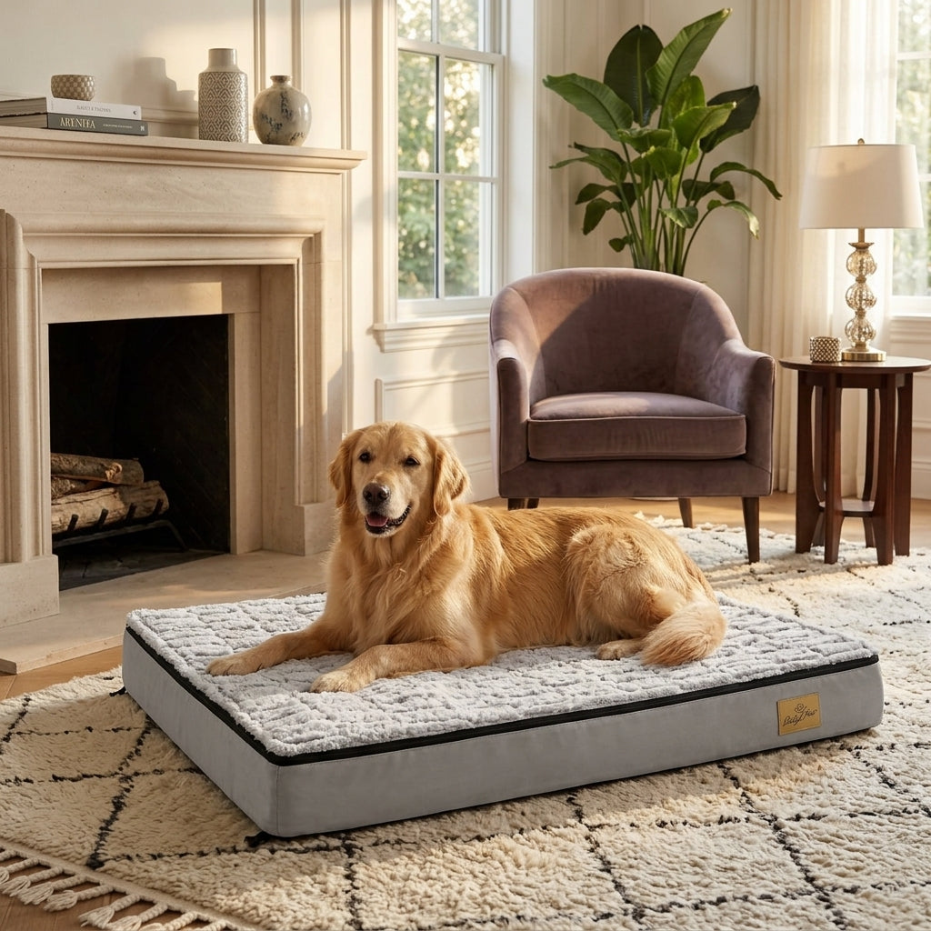 The Sandringham Orthopaedic Memory Foam Dog Bed — Solid Support Core