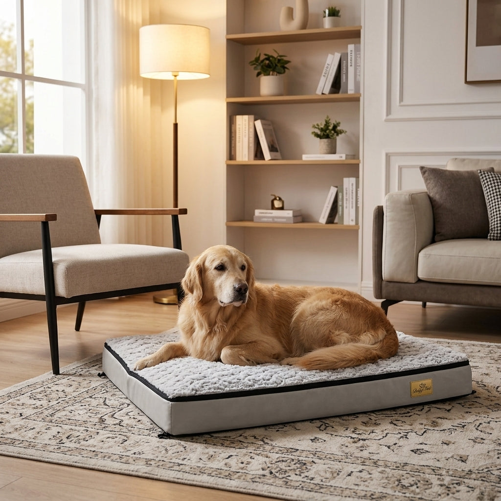 The Sandringham Orthopaedic Memory Foam Dog Bed — Solid Support Core