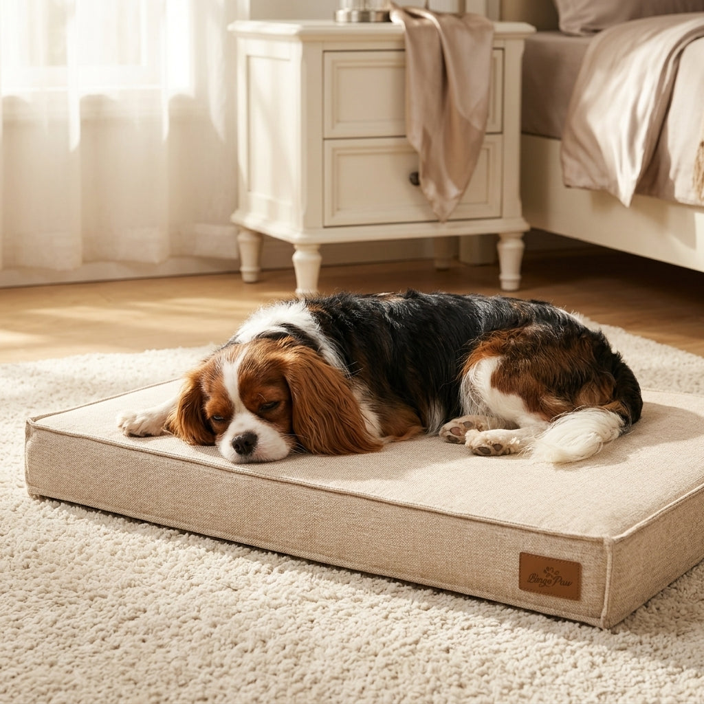 The Balmoral Orthopaedic Crate Mattress — Natural Linen, Hard-Wearing