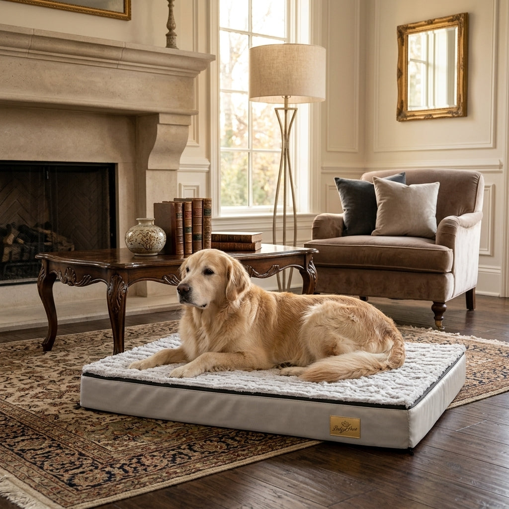 The Sandringham Orthopaedic Memory Foam Dog Bed — Solid Support Core