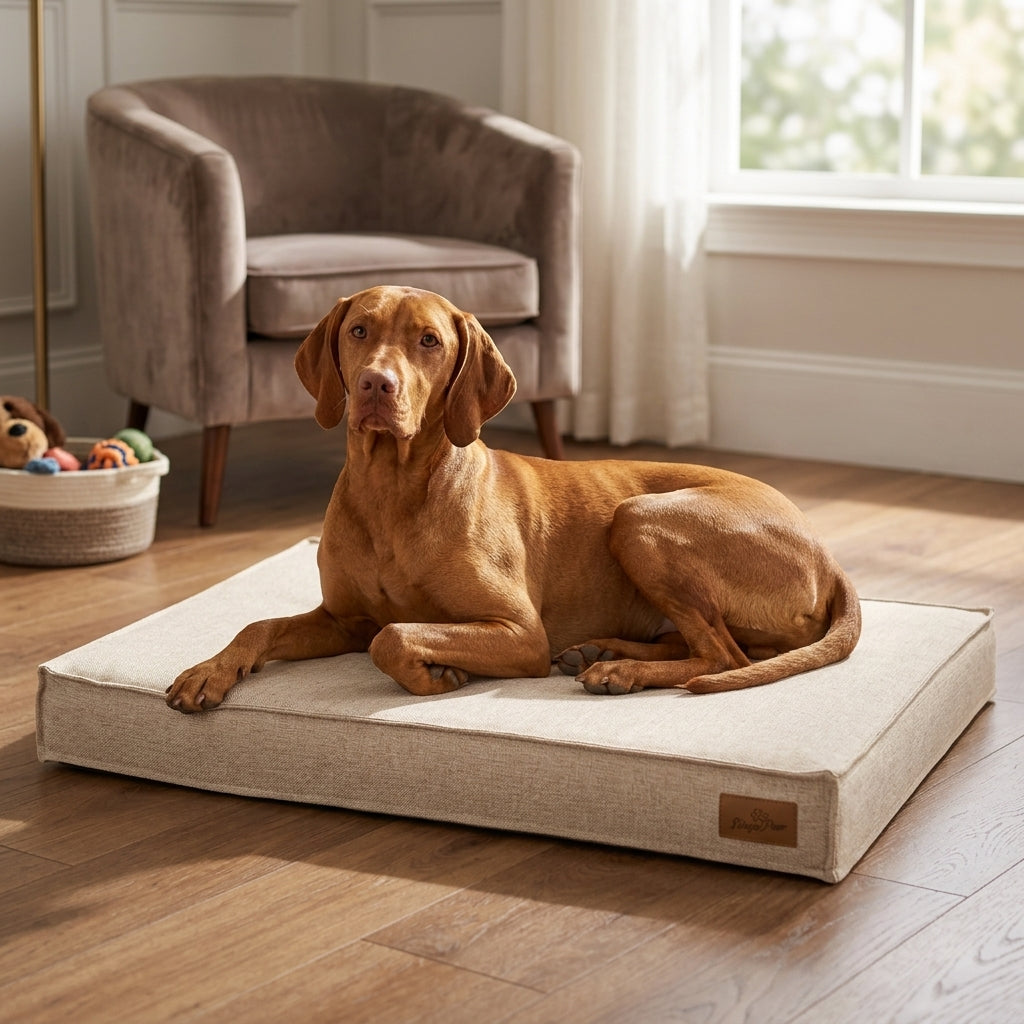 The Balmoral Orthopaedic Crate Mattress — Natural Linen, Hard-Wearing