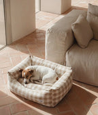The Henley Gingham Dog Bed