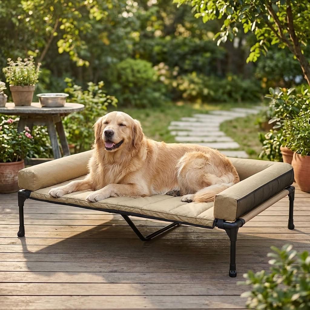 Brotherswater Elevated Mesh Bolster Dog Bed - Pawlunova