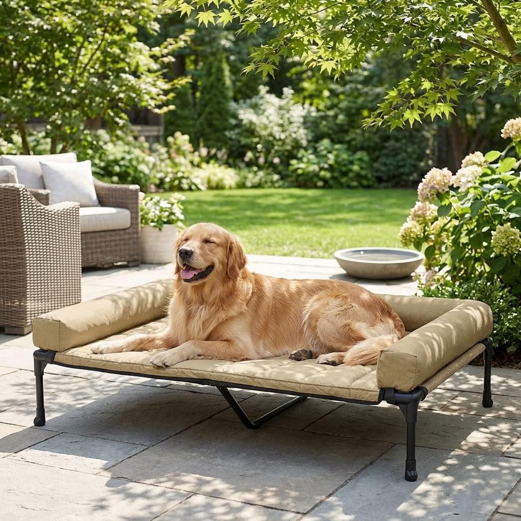 Brotherswater Elevated Mesh Bolster Dog Bed - Pawlunova