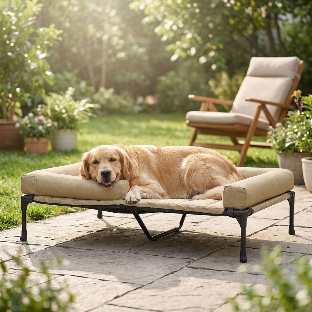 Brotherswater Elevated Mesh Bolster Dog Bed - Pawlunova
