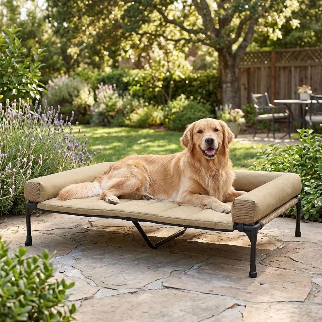 Brotherswater Elevated Mesh Bolster Dog Bed - Pawlunova