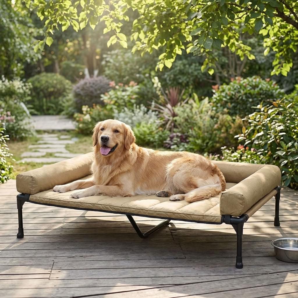 Brotherswater Elevated Mesh Bolster Dog Bed - Pawlunova