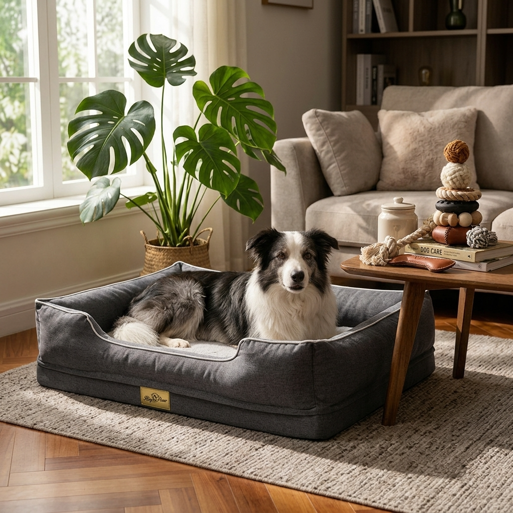 The Windermere Bolster Dog Sofa Bed – Calming, Non-Slip