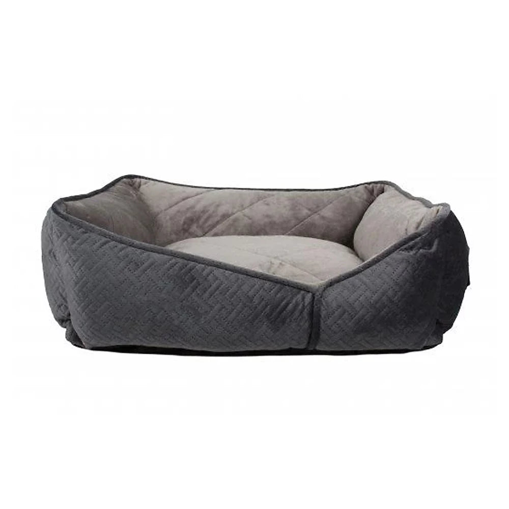 Dream Paws Geometric Shape Dog Bed Grey