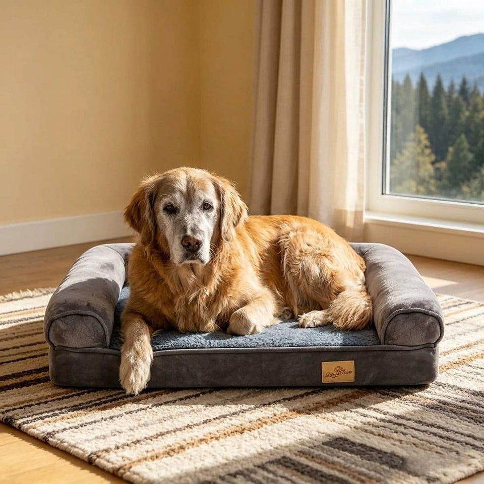Grasmere Memory Foam Bolster Dog Sofa - Pawlunova
