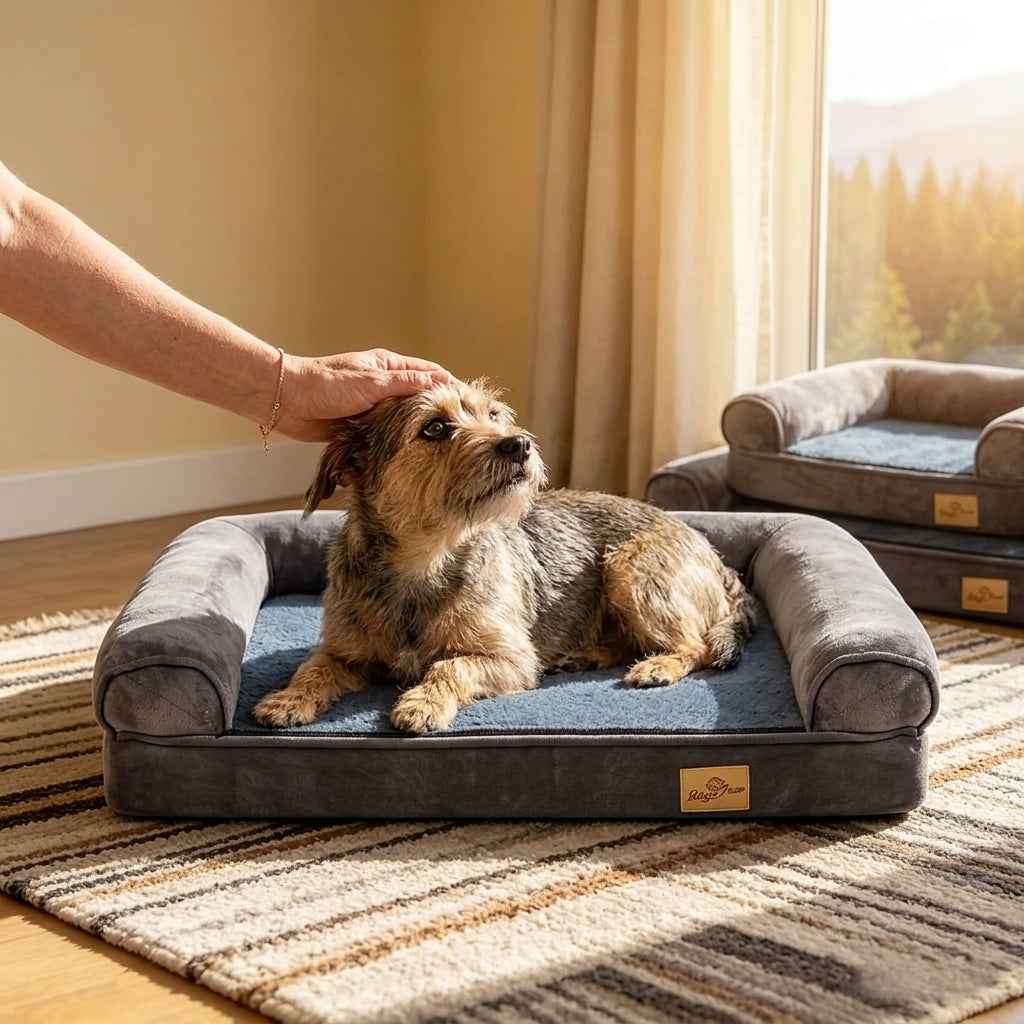 Grasmere Memory Foam Bolster Dog Sofa - Pawlunova