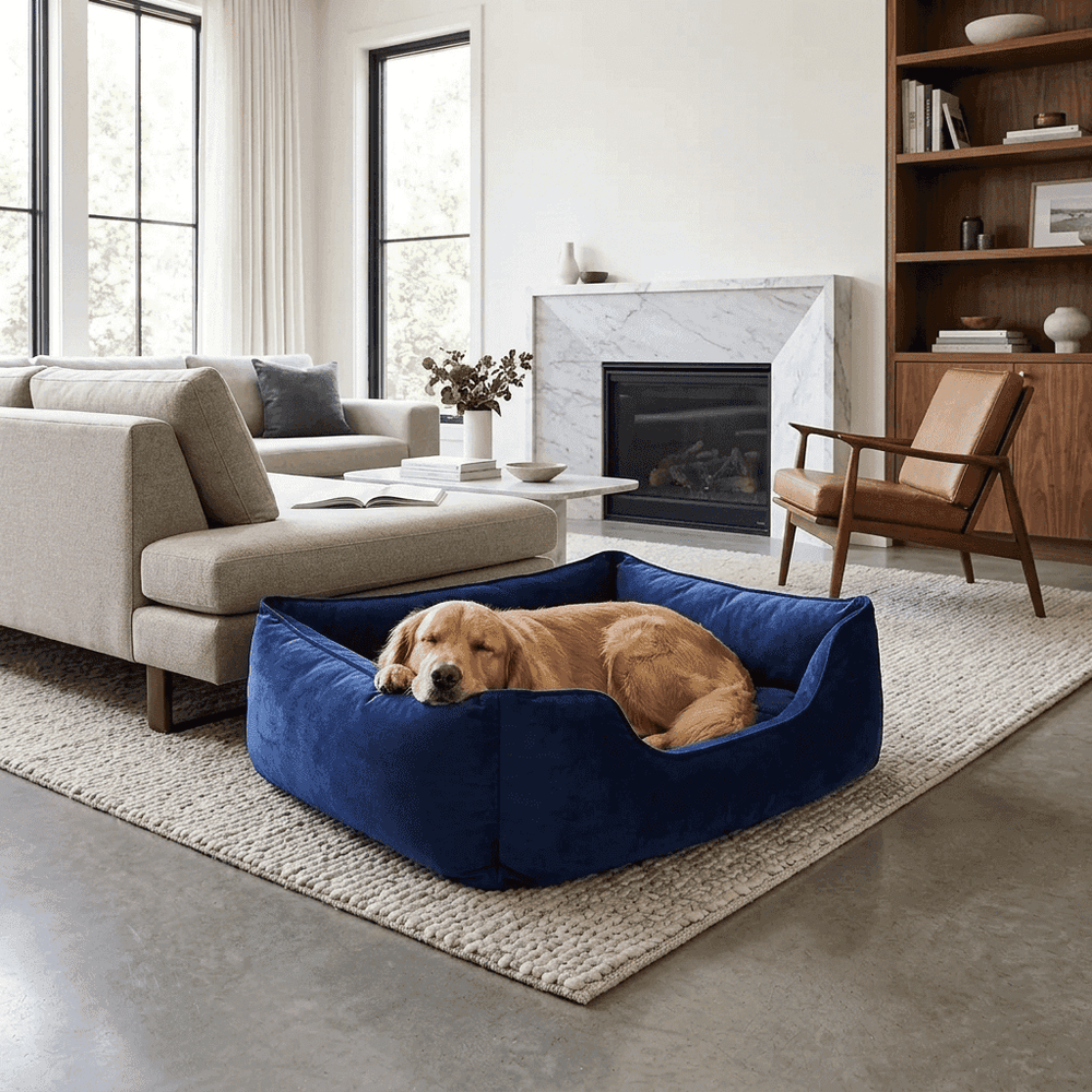 Harewood Velvet Nest Dog Bed - Pawlunova