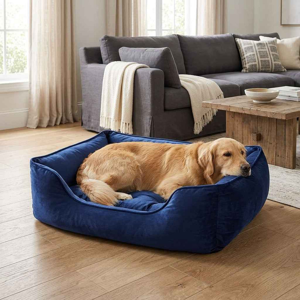 Harewood Velvet Nest Dog Bed - Pawlunova