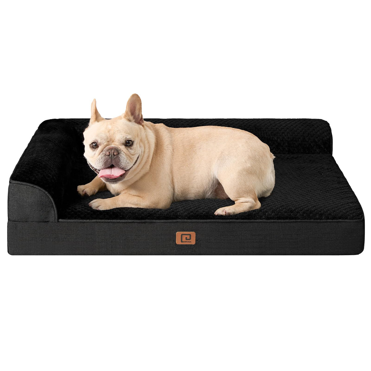 Hartsop Memory Foam Chaise Dog Bed, egg-crate foam - PawLunova