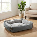 Quilted dog crate mattress with low padded sides - PawLunova Glenridding