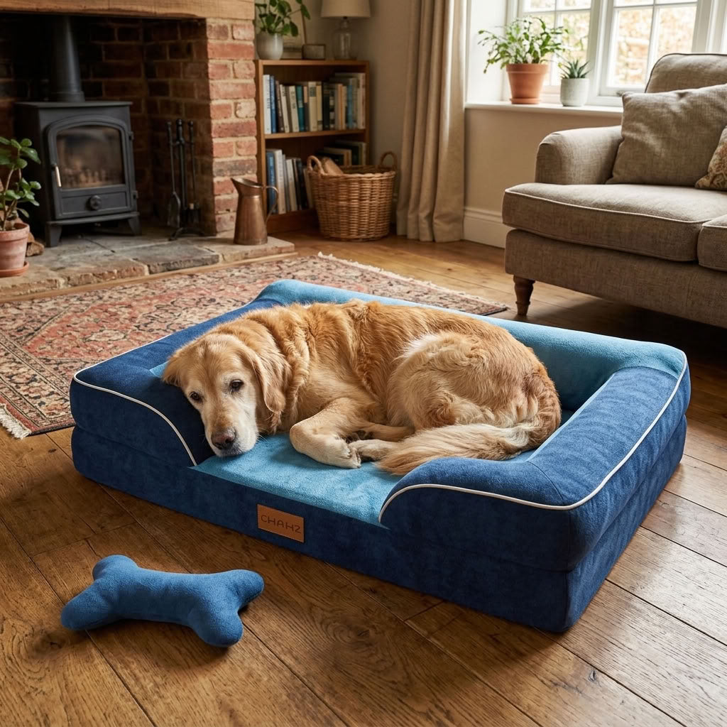 Lingholm Velvet Gel Memory Foam Dog Sofa - PawLunovaPawLunova
