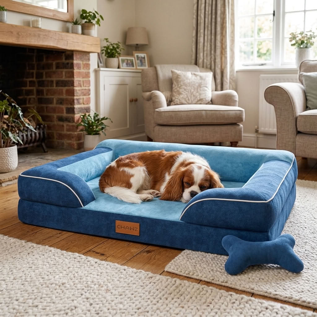 Lingholm Velvet Gel Memory Foam Dog Sofa - PawLunovaPawLunova