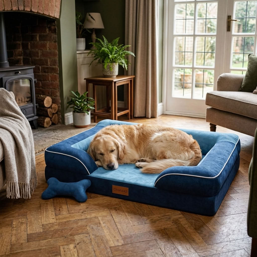 Lingholm Velvet Gel Memory Foam Dog Sofa - PawLunovaPawLunova