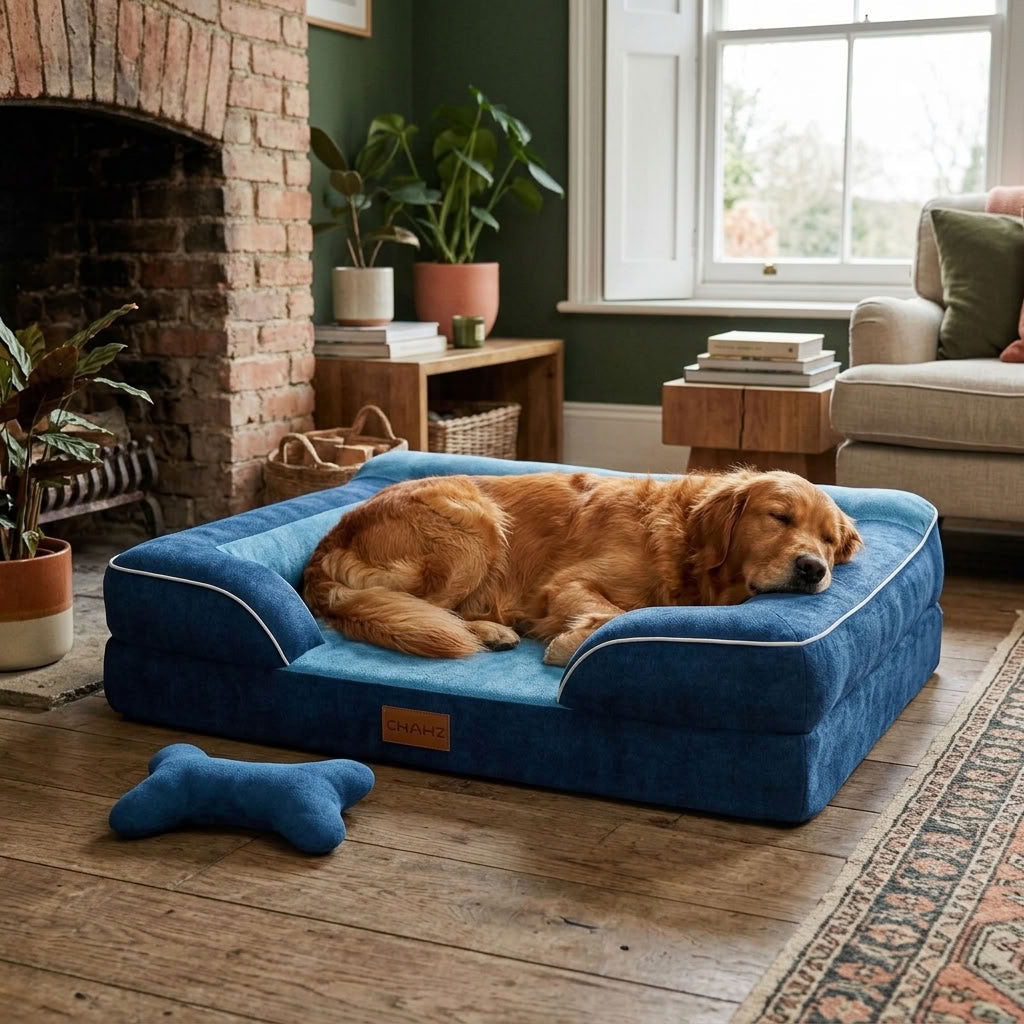 Lingholm Velvet Gel Memory Foam Dog Sofa - PawLunovaPawLunova