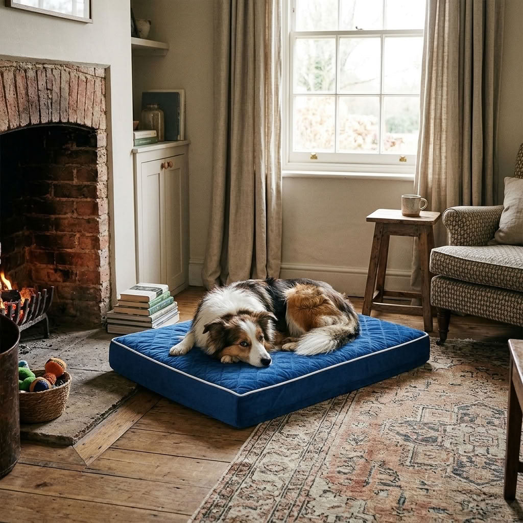 Loughrigg Quilted Velvet Orthopaedic Dog Mattress - PawLunovaPawLunova