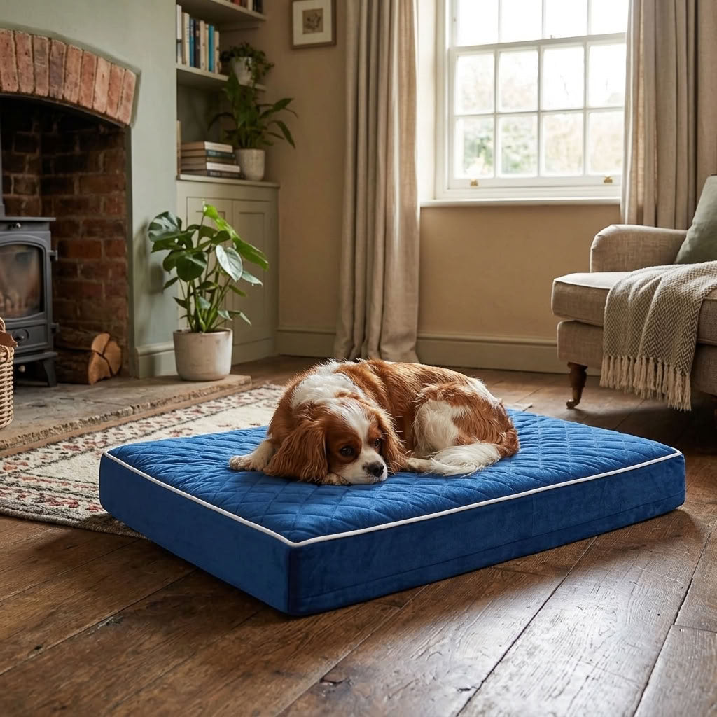 Loughrigg Quilted Velvet Orthopaedic Dog Mattress - PawLunovaPawLunova