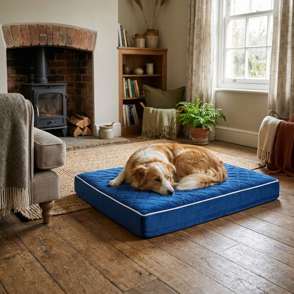 Loughrigg Quilted Velvet Orthopaedic Dog Mattress - PawLunovaPawLunova