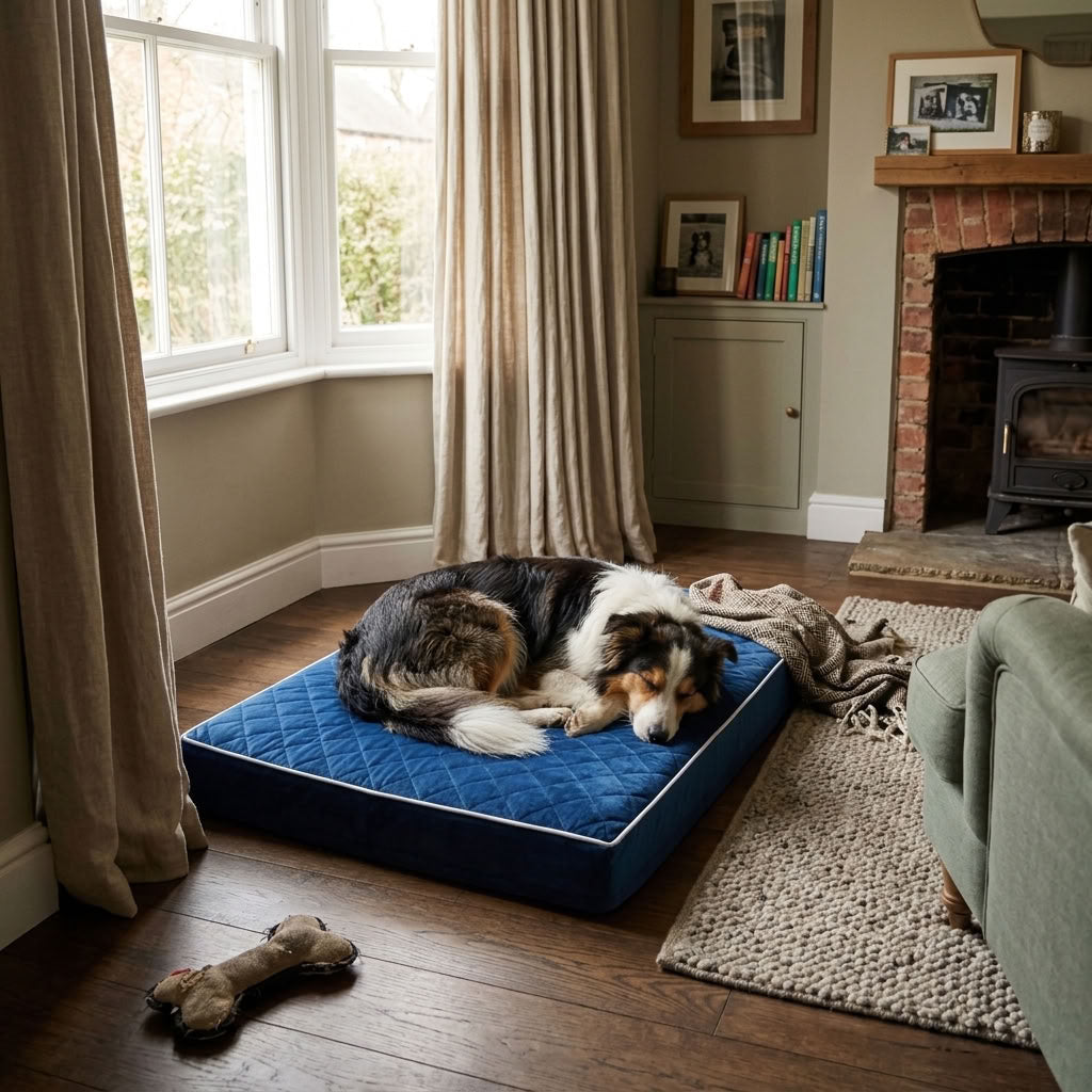 Loughrigg Quilted Velvet Orthopaedic Dog Mattress - PawLunovaPawLunova