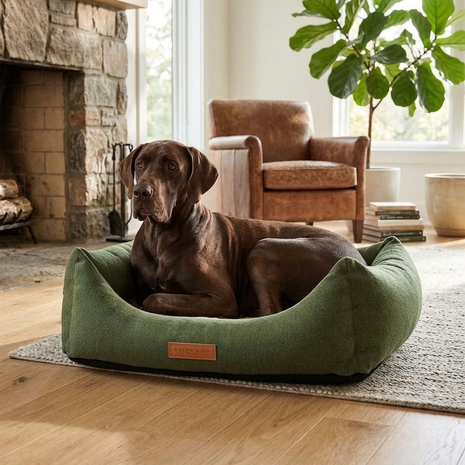 Loweswater Stonewashed Bolster Dog Bed - Pawlunova