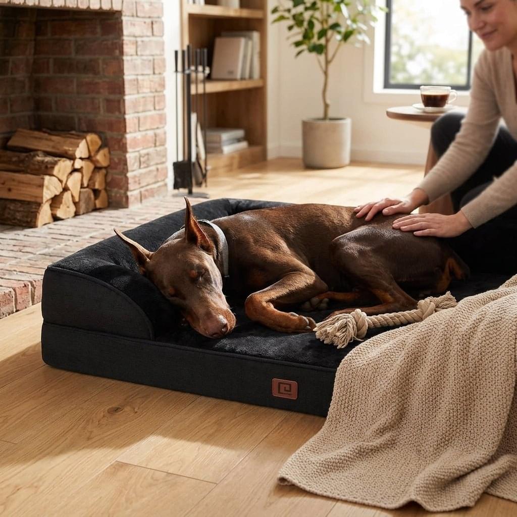 Martindale Memory Foam Bolster Dog Bed - PawLunova