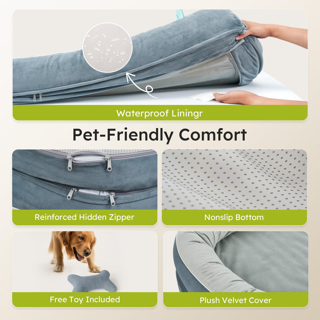 Matterdale Wraparound Memory Foam Bolster Dog Bed - PawLunova
