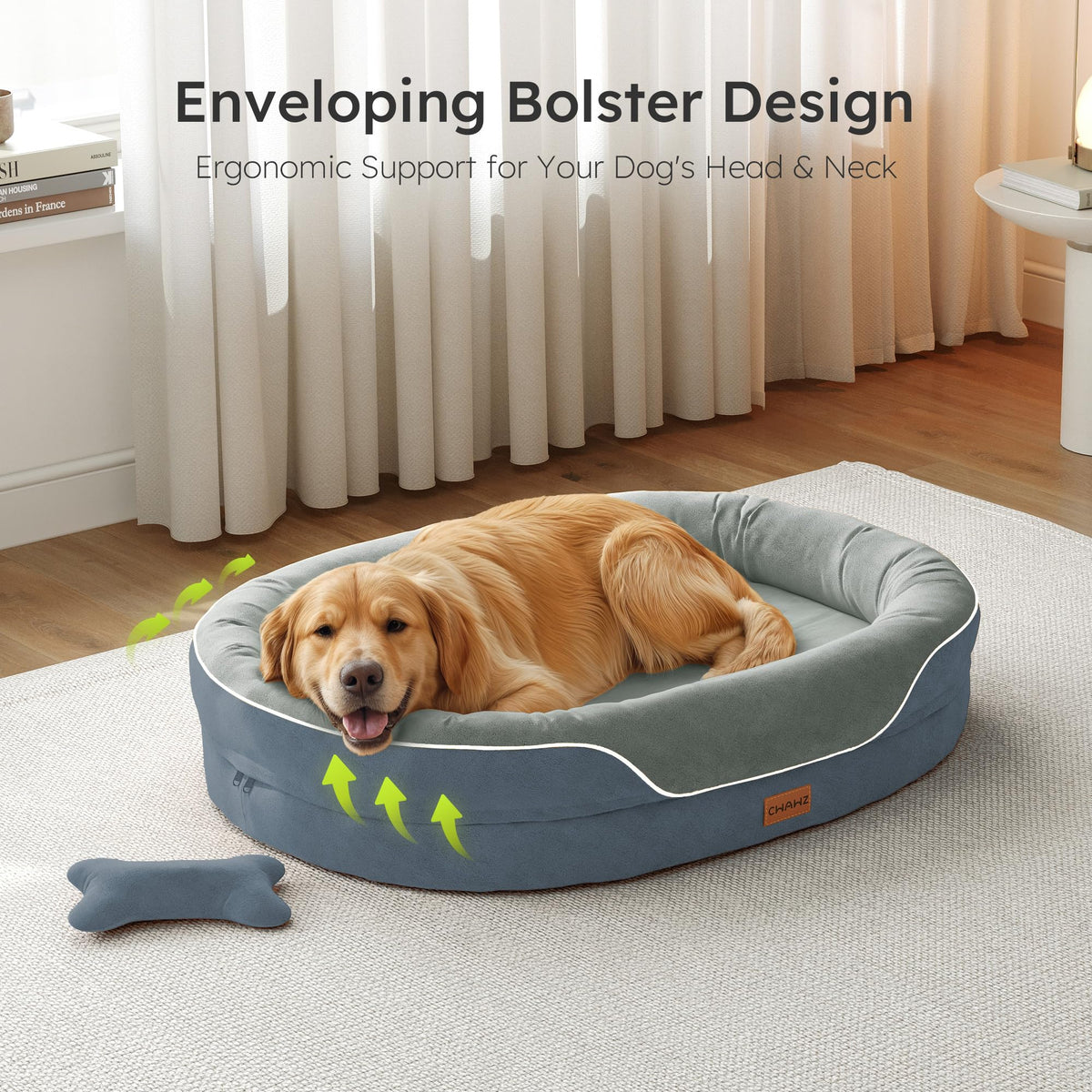 Matterdale Wraparound Memory Foam Bolster Dog Bed - PawLunova