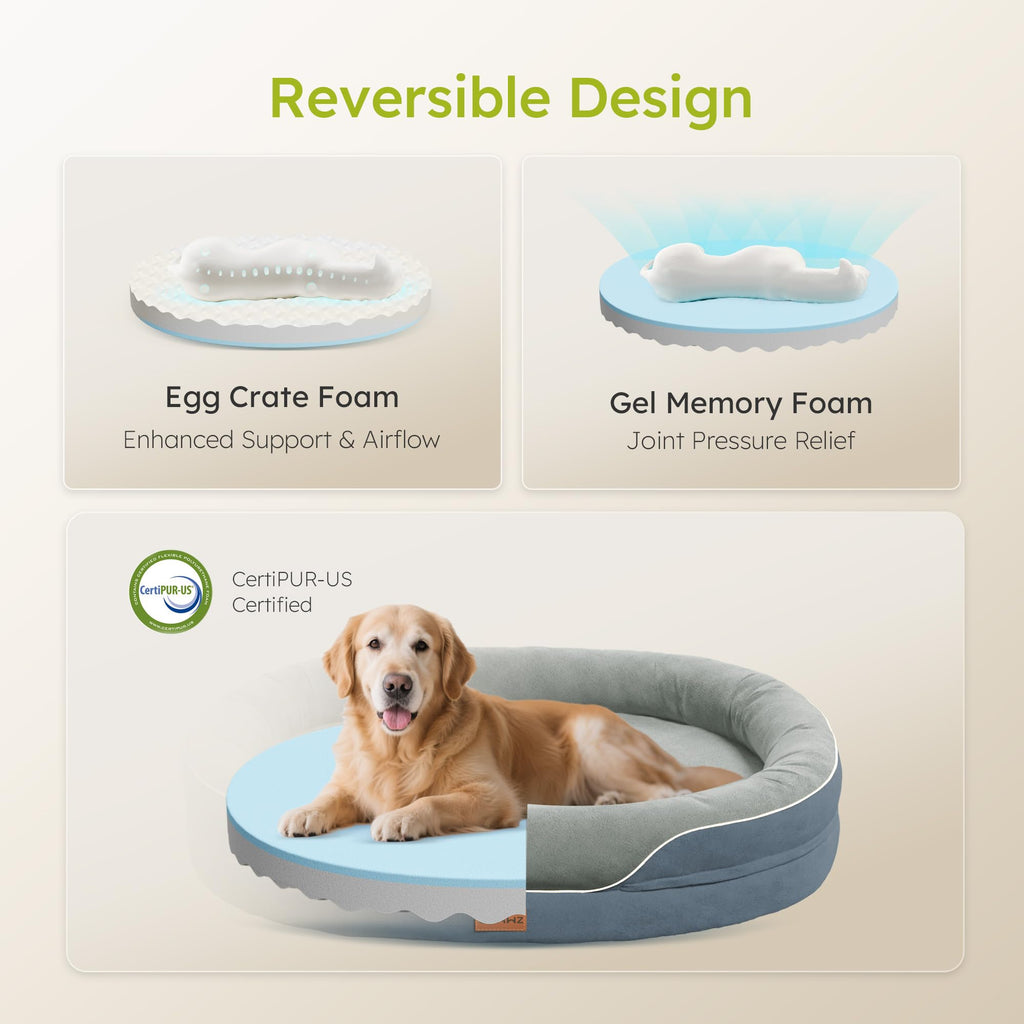 Matterdale Wraparound Memory Foam Bolster Dog Bed - PawLunova