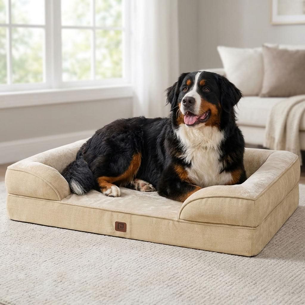 Rosthwaite Memory Foam Bolster Dog Bed - Pawlunova
