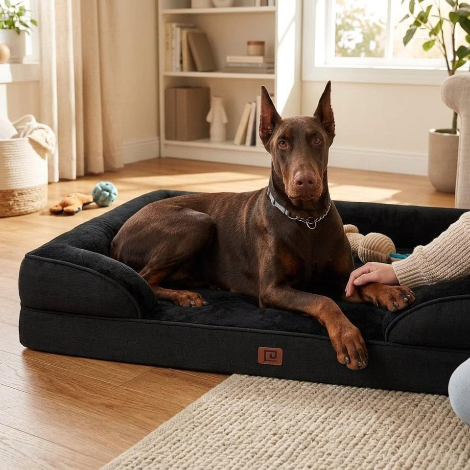 Martindale Memory Foam Bolster Dog Bed - PawLunova